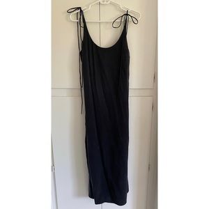 Black suede midi summer dress by Zara. Size small